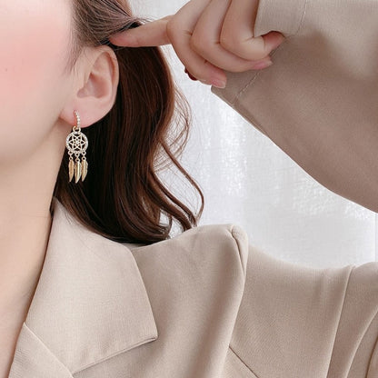 Dreamcatcher 14k Gold Earrings