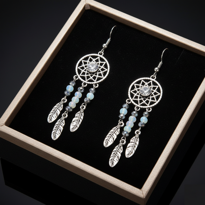 Dreamcatcher Crystal Earrings