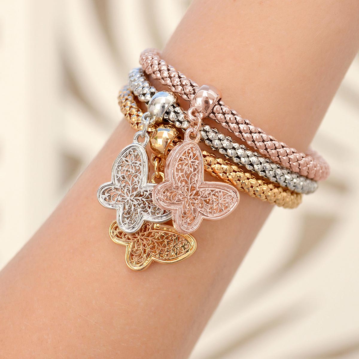 Solid Butterfly Pendant Necklace with FREE Matching Bracelets ($30 Value)