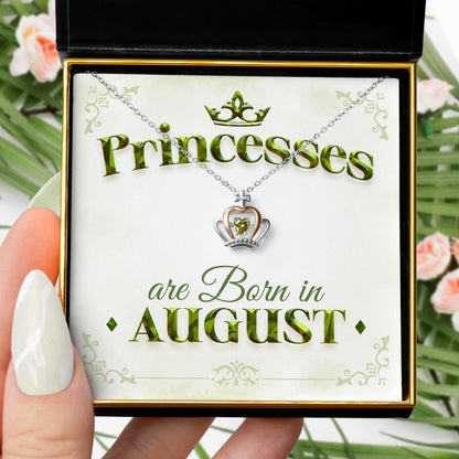 Princesses Are Born - Luxe Crown Necklace Gift Set