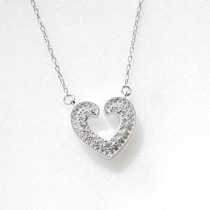 One Year Anniversary - Sterling Silver Open Heart Necklace Gift Set