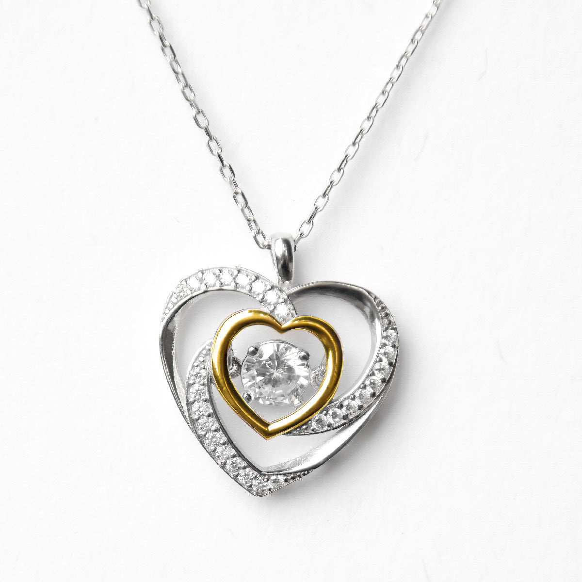 Crazy in Love - Dancing Crystal Twisted Heart Necklace Gift Set
