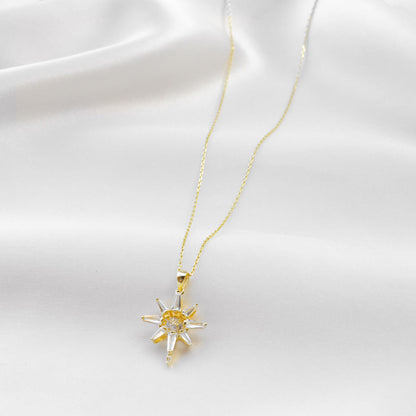 To An Amazing Teacher, Truly Great - Dancing Crystal Gold Star Pendant Necklace Gift Set