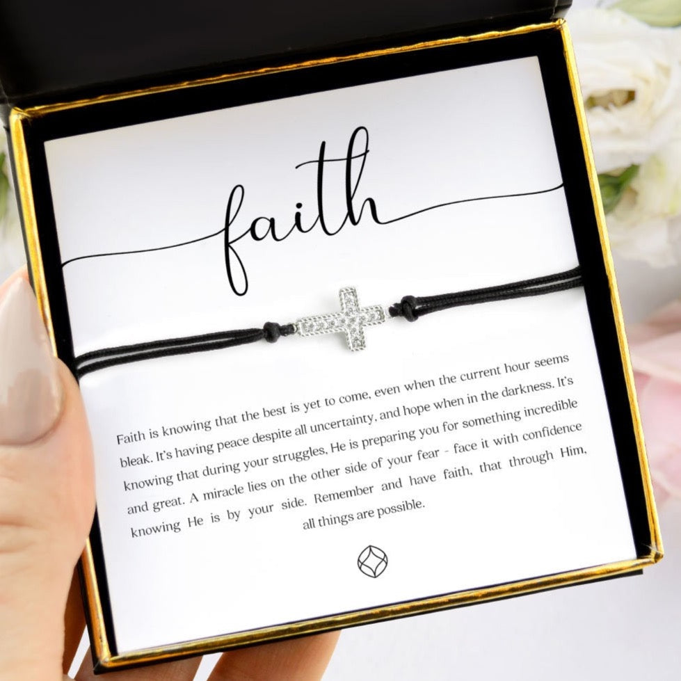 Faith - Cross String Bracelet Gift Set
