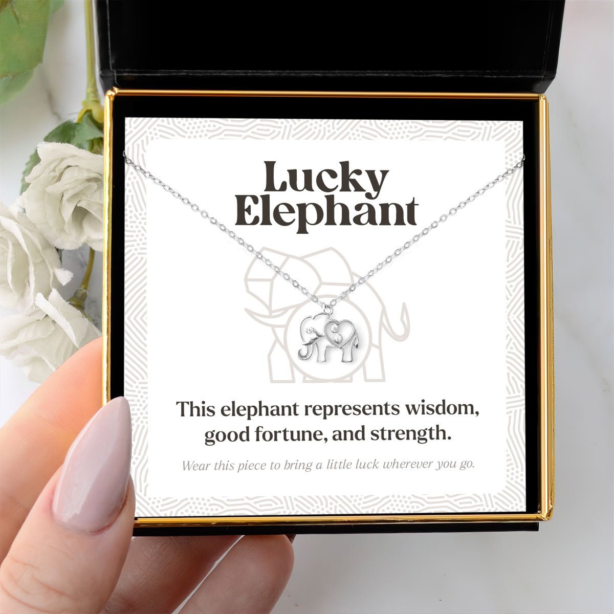 Lucky Elephant - Mini Elephant Necklace Gift Set