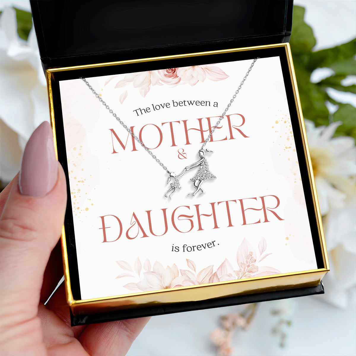 Mother Daughter Love - Mother Daughter Embrace Necklace Gift Set