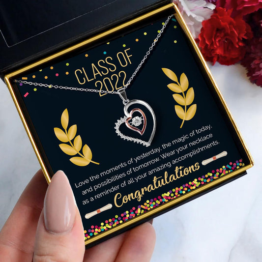 Congratulations Graduate - Luxe heart Necklace Gift Set