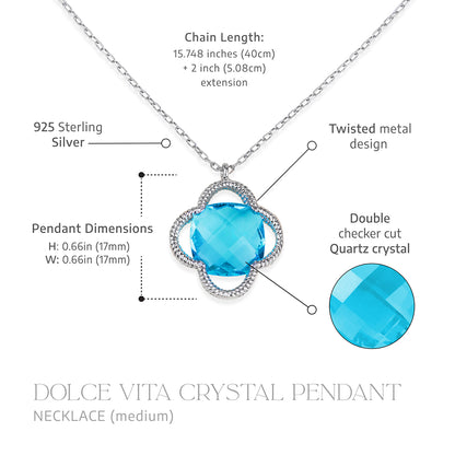 Dolce Vita Crystal Pendant Necklace (Medium)