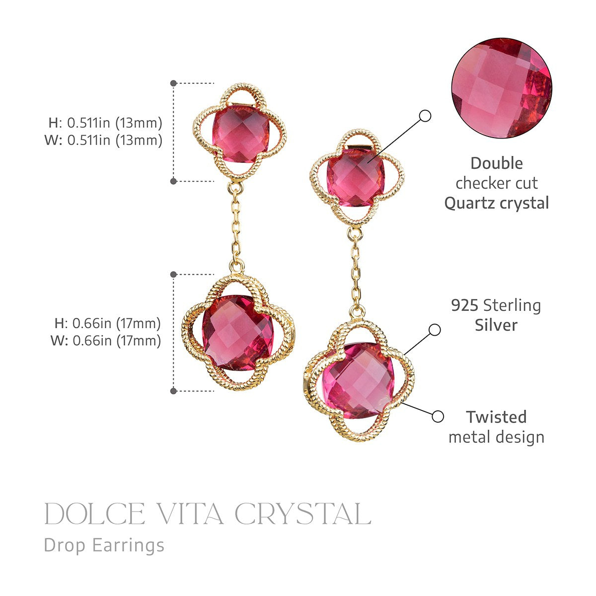 Dolce Vita Crystal Drop Earrings