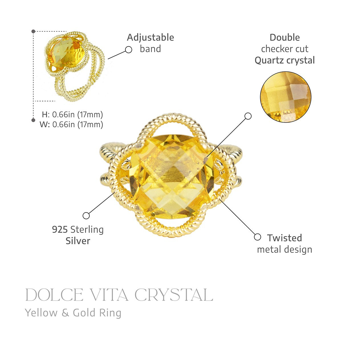 Dolce Vita Crystal Ring