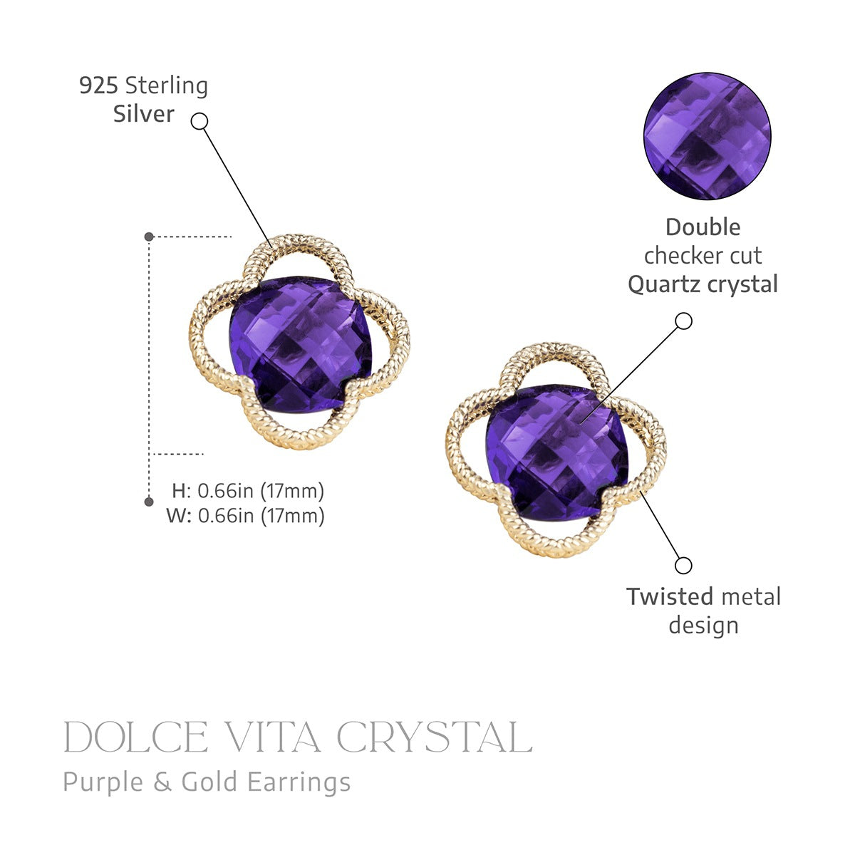 Dolce Vita Crystal Stud Earrings