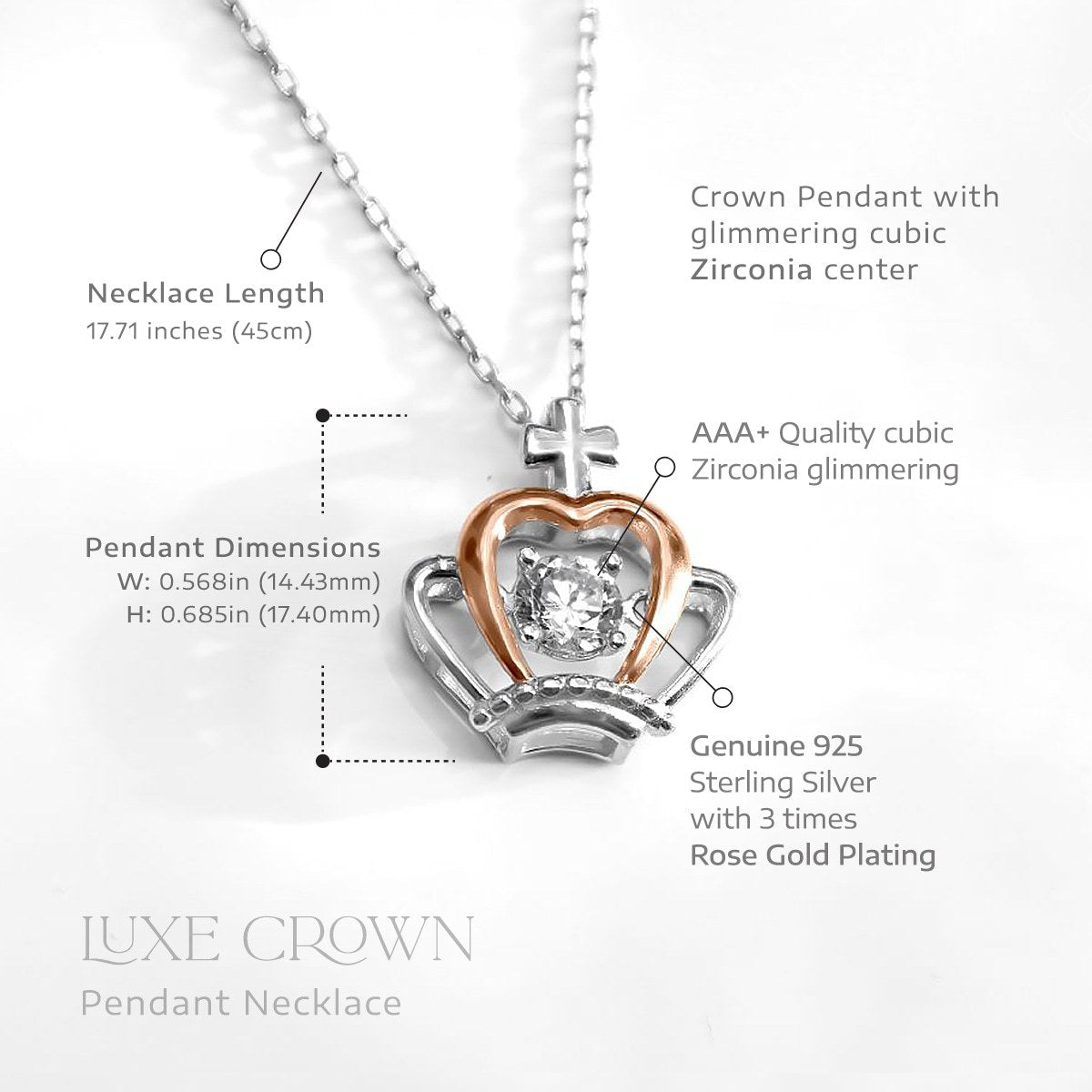 To My Badass Granddaughter - Luxe Crown Necklace Gift Set