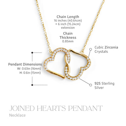 To My Wife, This Christmas - Gold Joined Hearts Necklace Gift Set