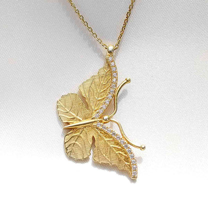 Something Beautiful (Gold Card) - Golden Butterfly Necklace Deluxe Gift Set