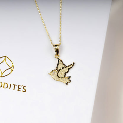 Strengthen Me - Solid Gold Dove Necklace Gift Set