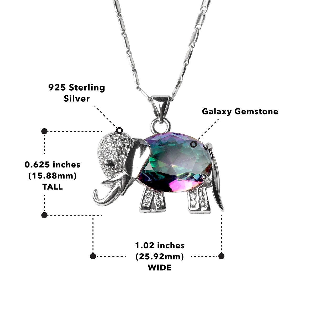 Strength - Elefante Galaxy Crystal Necklace Gift Set
