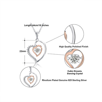 2 Sets of Daughter Noun - Luxe Heart Necklace Gift Set