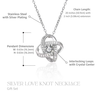 Silver Love Knot Necklace