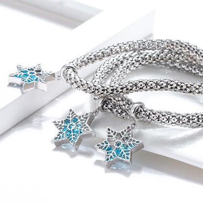 Starburst Snowflake Popcorn Charm Bracelets