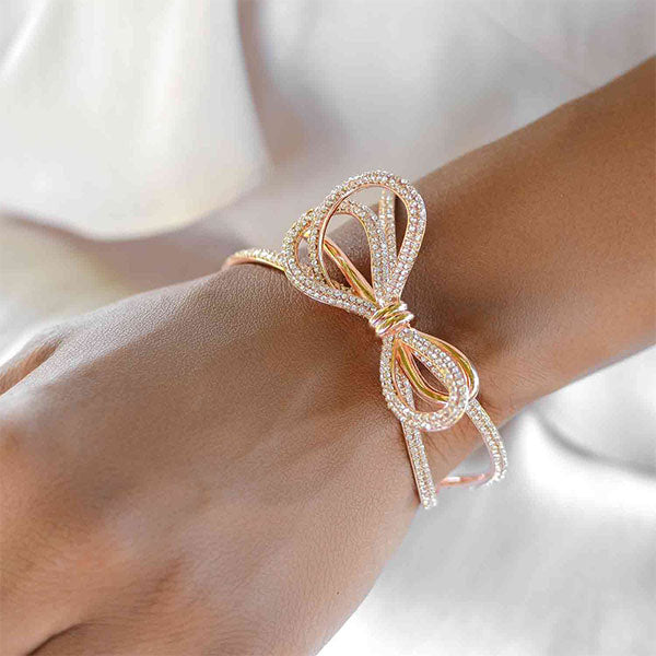 Rose Gold Bow Cuff Bracelet