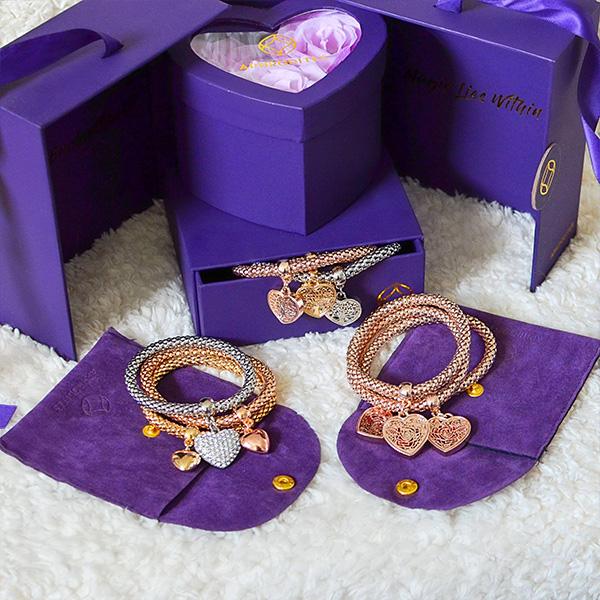 3 Sets of Enchantment Gift Box - Glam Trio Jewelry Set