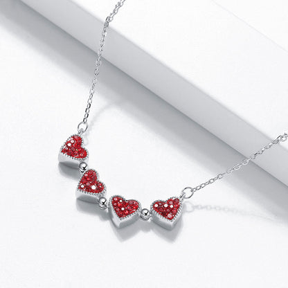 Magnetic Hearts Clover Necklace