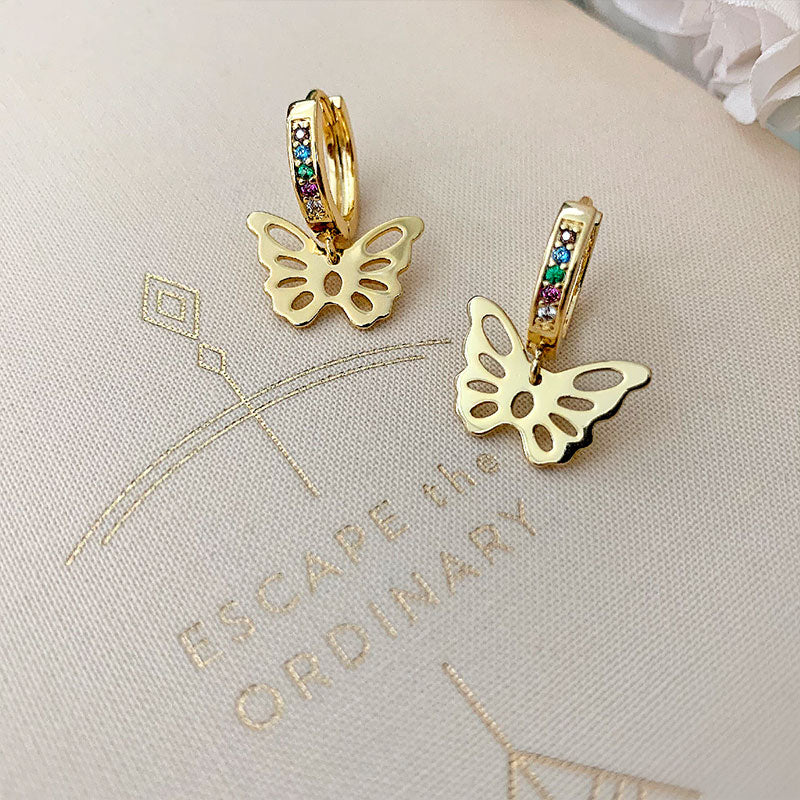 Butterfly Kisses Mini Hoop Earrings