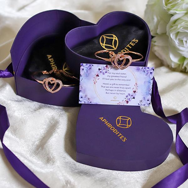Heart To Heart Gift Box - Twin Hearts Bracelets