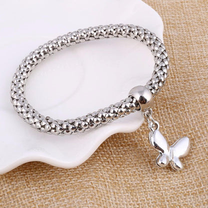 Solid Butterfly Charm Bracelet