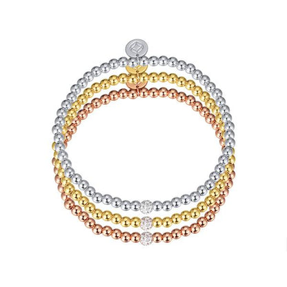 Glitz and Glam Pave Stackable Beaded Bracelet - Small