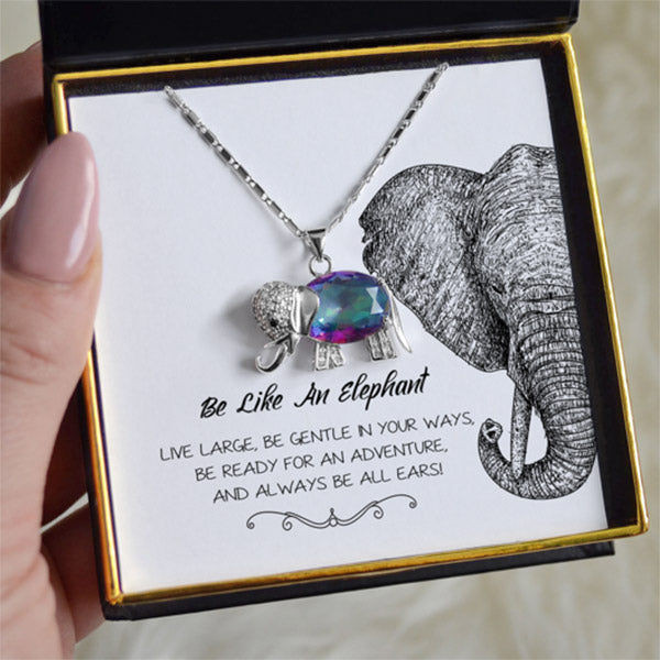 Be Like The Elephant - Elefante Galaxy Crystal Necklace Gift Set