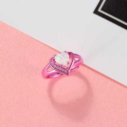 Pretty in Pink Heart Ring