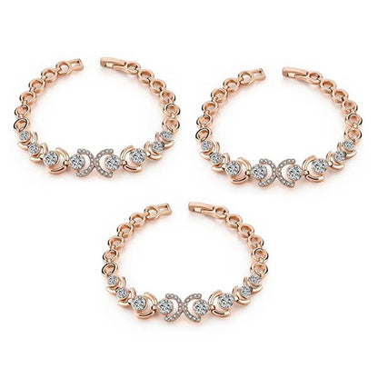 3 Sets of Rose Gold and Ice Bracelet