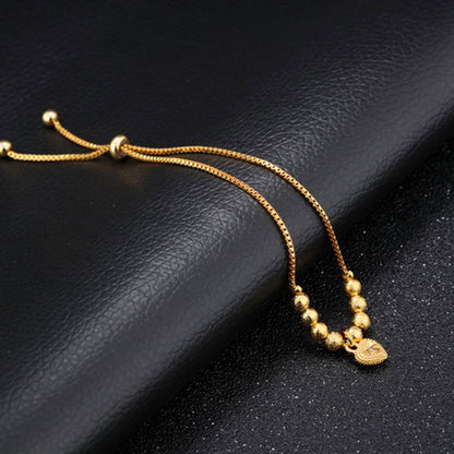 3 Sets of Heart of Gold Adjustable Bracelet