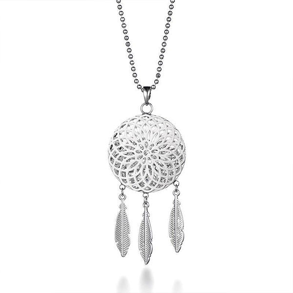 Dreamcatcher Pendant Necklace with Austrian Crystals