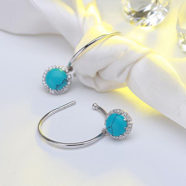 Silver Solstice Turquoise Earrings