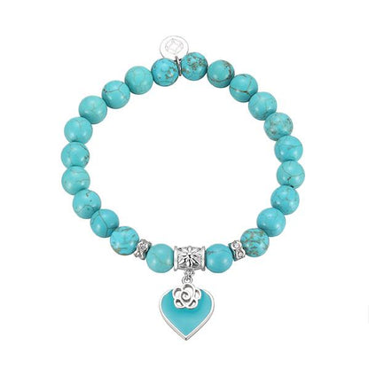 2 Sets of Turquoise Heart Beaded Bracelet