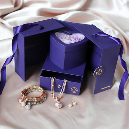 2 Sets of Enchantment Gift Box - Gold Ball Jewelry Set