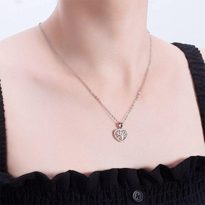 To My Mother, Strong Roots - Tree of Life Mini Heart Pendant Necklace Gift