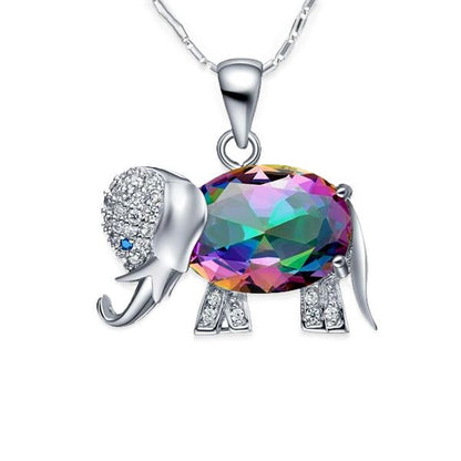 Elefante Galaxy Gemstone Pendant Necklace