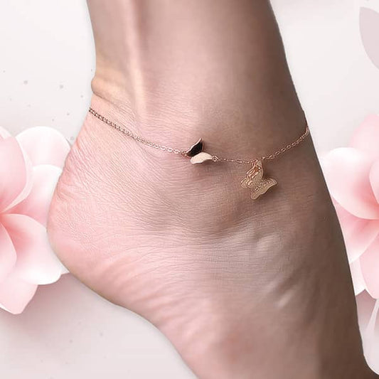 Free Spirit Sterling Silver Butterfly Anklet