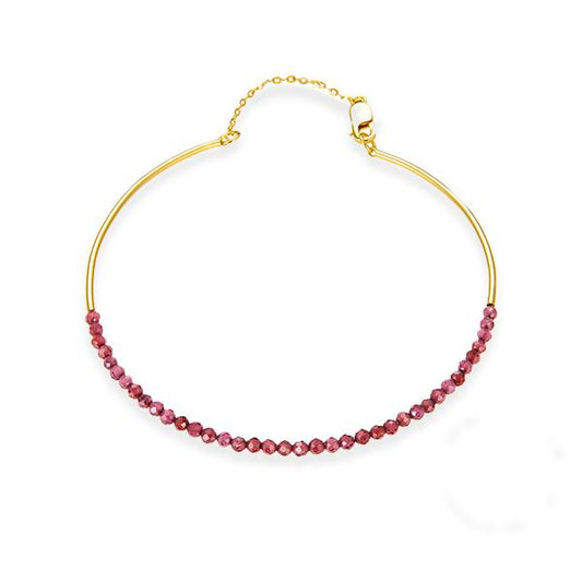 Garnet Bangle Bracelet