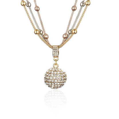 Gold Ball Necklace with FREE Matching Bracelets ($30 Value)