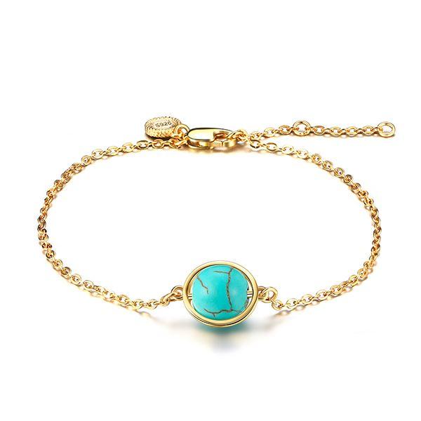 3 Sets of Golden Strand Turquoise Bracelet