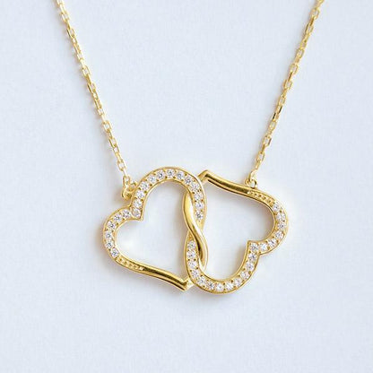Sisters, Forever Friends Joined Hearts Pendant Necklace