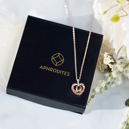 To My Daughter, Love Dad - Hidden Love Heart Edition Rose Gold Necklace Gift Set