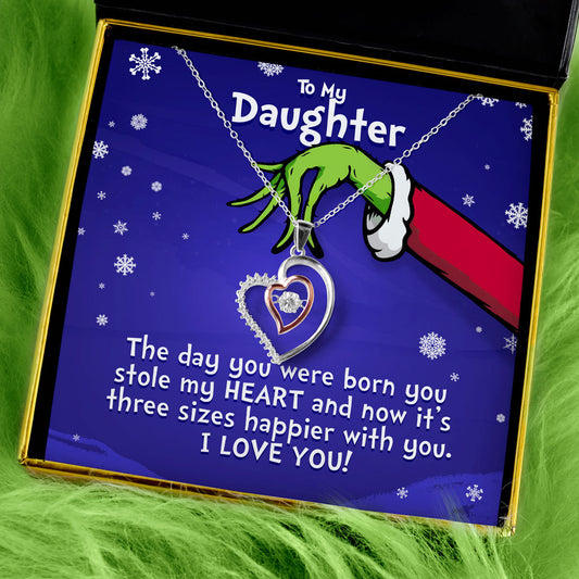 To My Daughter (Holiday Card) - Necklace Gift Set