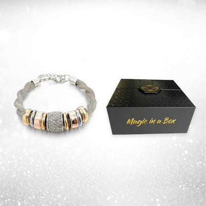 Magic in a Box - Entwined Silver Metal Bracelet Gift Set