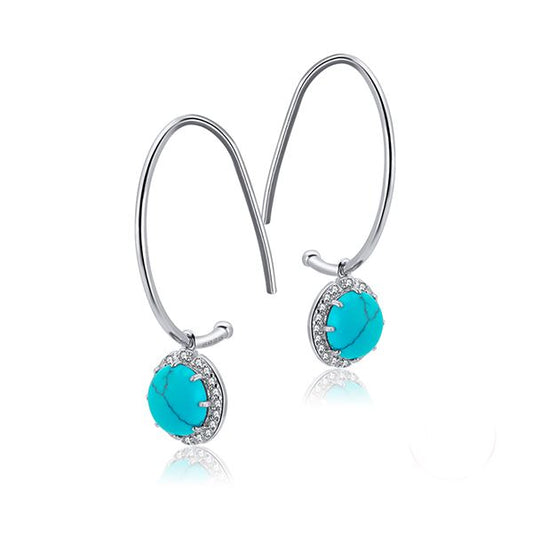Silver Solstice Turquoise Earrings