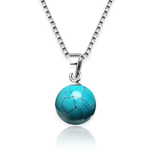 Silver Solstice Turquoise Necklace